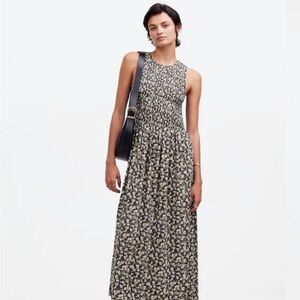Madewell The Melody Smocked Midi Dress in Floral
